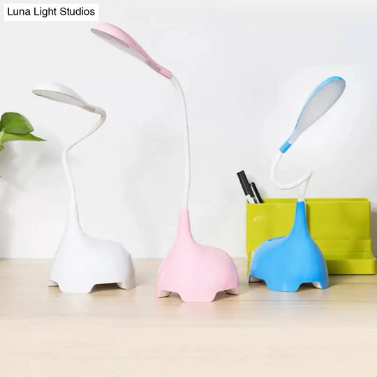 Modern Flexible Gooseneck Desk Lamp 1 Head For Dormitory - Ideal Kids Light