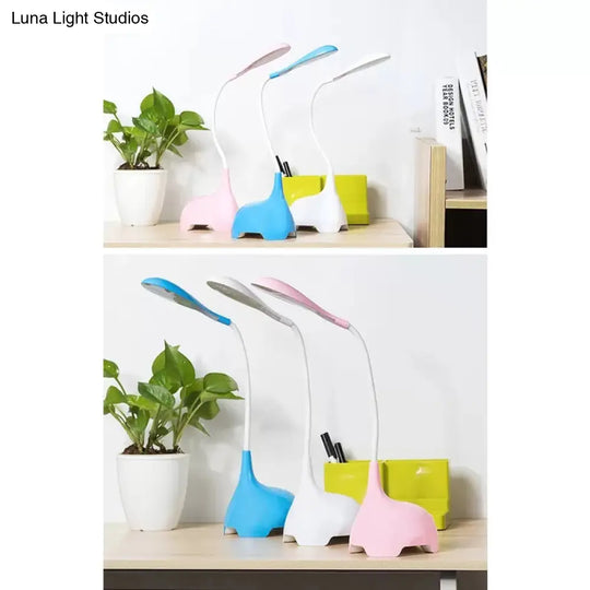 Modern Flexible Gooseneck Desk Lamp 1 Head For Dormitory - Ideal Kids Light