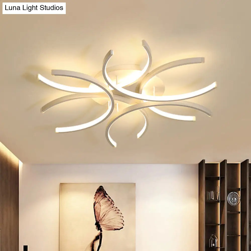 Modern Flower Acrylic Led Ceiling Light In Warm Or White - 23.5/31.5/39 Wide / 23.5