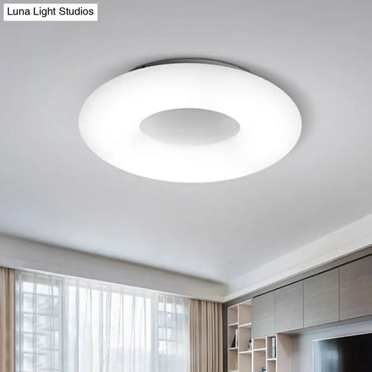 Modern Flush Ceiling Light: Circle/Square Acrylic Led Lamp For Porch And Bathroom