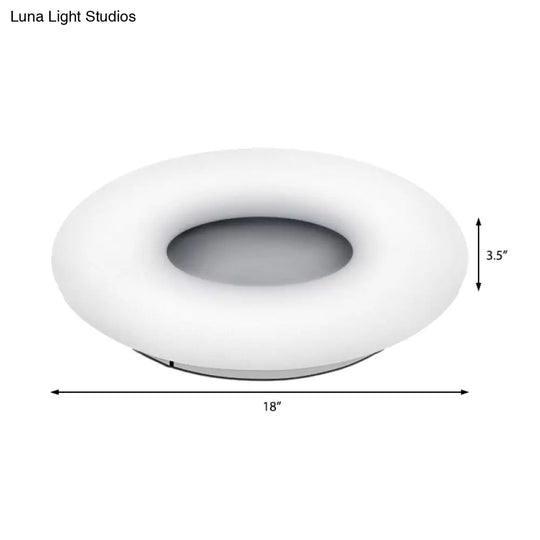 Modern Flush Ceiling Light: Circle/Square Acrylic Led Lamp For Porch And Bathroom
