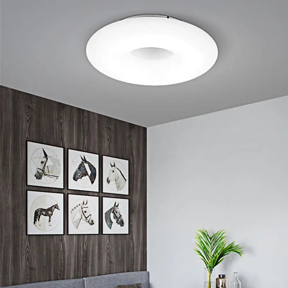 Modern Flush Ceiling Light: Circle/Square Acrylic Led Lamp For Porch And Bathroom White / S Round