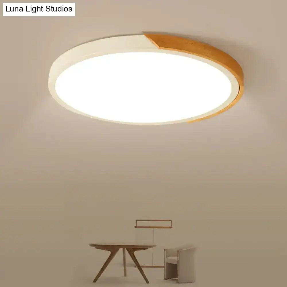 Modern Flush Mount Led Ceiling Light - Disc Shape | Available In Multiple Sizes And Finishes