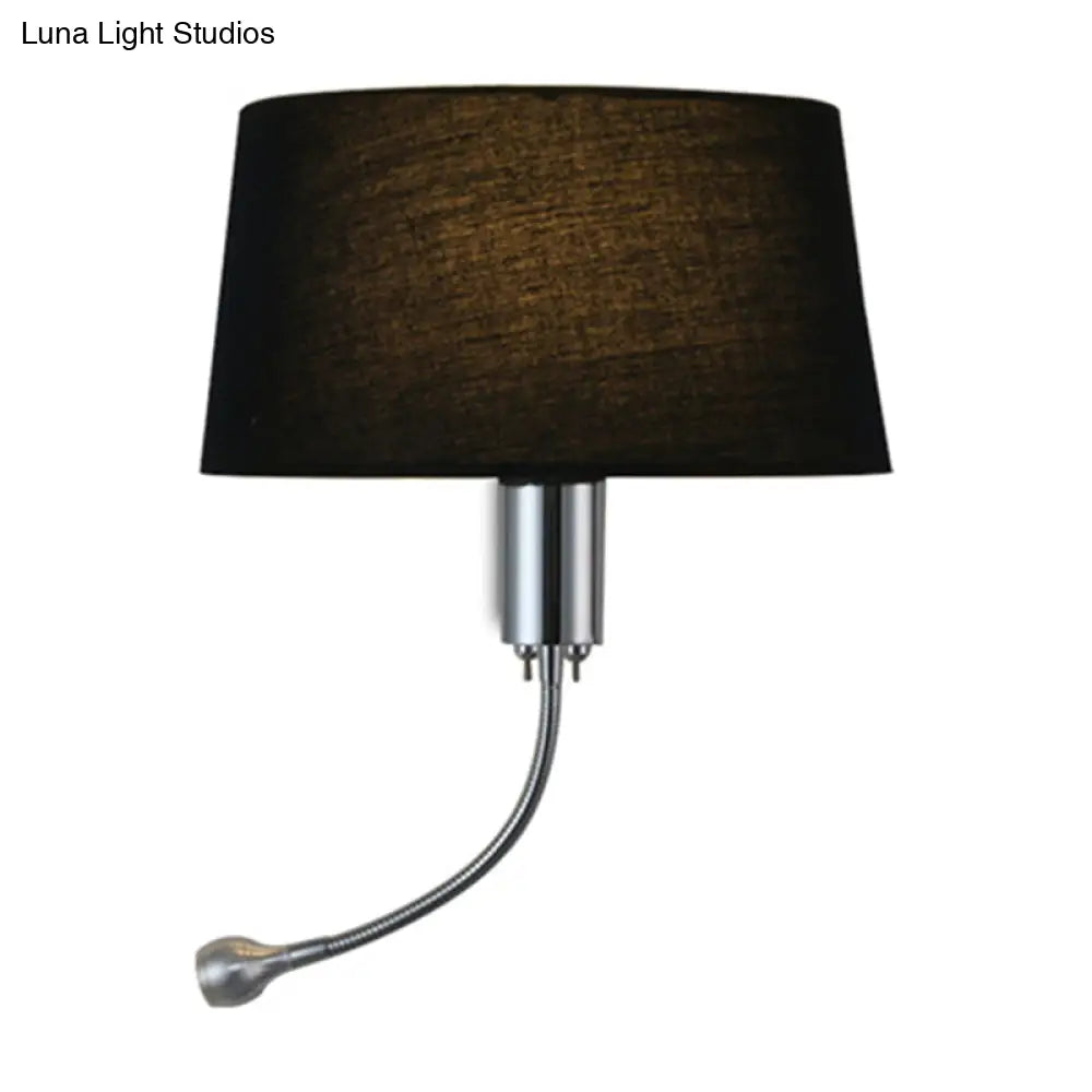 Modern Flush Wall Sconce With Half-Empire Shade - 1 Head Bedroom Spotlight Lamp For Reading