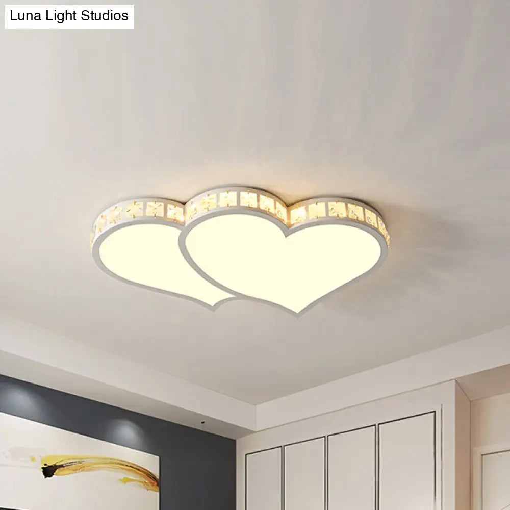 Modern Flushmount Ceiling Light With Crystal Accents And Frosted Diffuser - Black/Gold Led 3 Color