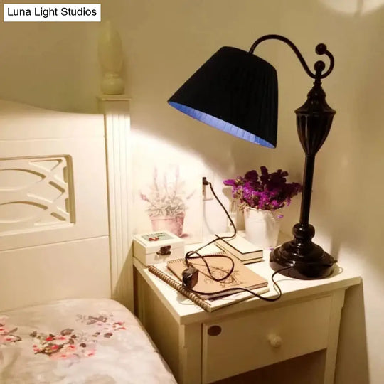 Modern Fold Bucket Study Desk Light For Boys Girls Bedroom