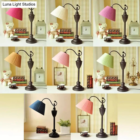 Modern Fold Bucket Study Desk Light For Boys Girls Bedroom