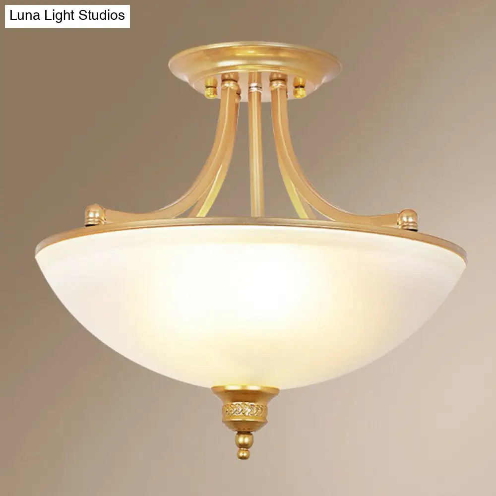 Modern Frost Glass Semi Flush Light Fixture - Perfect For Dining Room Décor