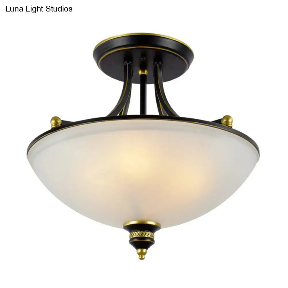 Modern Frost Glass Semi Flush Light Fixture - Perfect For Dining Room Décor