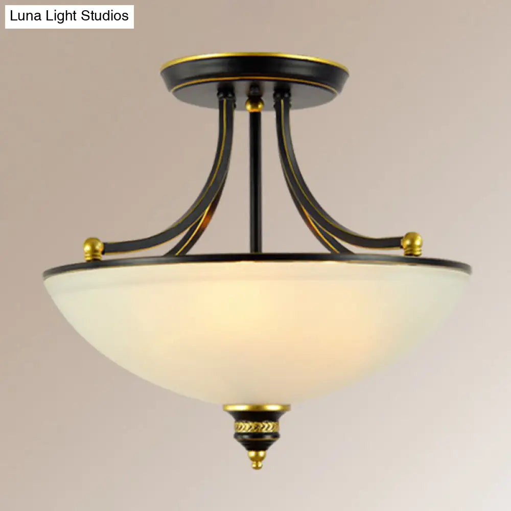 Modern Frost Glass Semi Flush Light Fixture - Perfect For Dining Room Décor