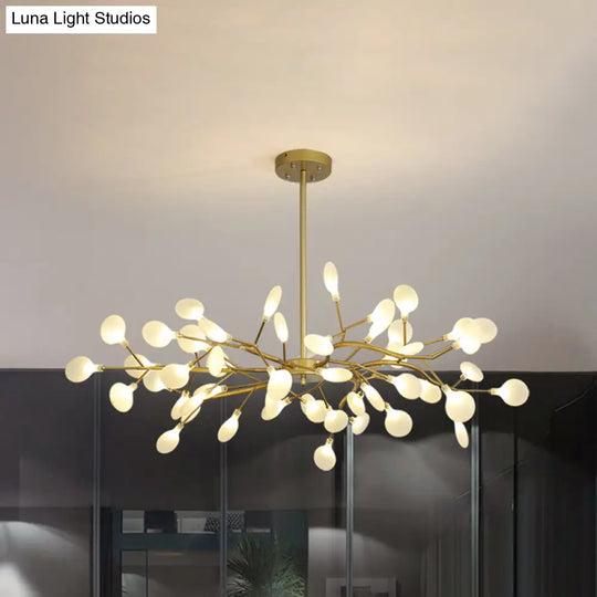 Modern Frosted Flat Shade Multi-Light Pendant Chandelier For Sitting Room