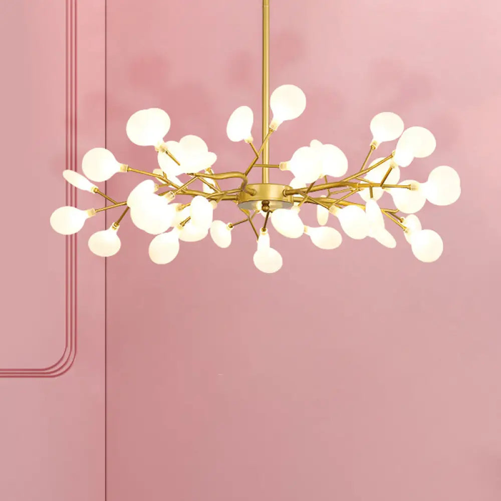 Modern Frosted Flat Shade Multi-Light Pendant Chandelier For Sitting Room 30 / Gold