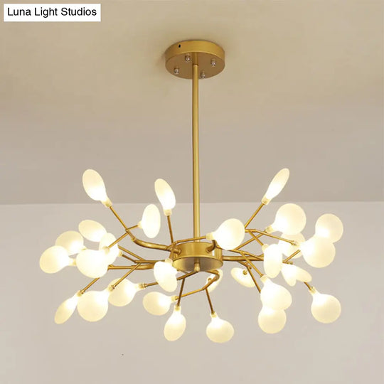 Modern Frosted Flat Shade Multi-Light Pendant Chandelier For Sitting Room