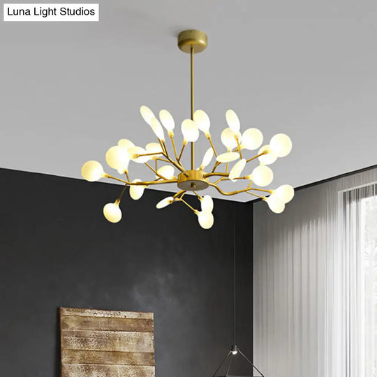 Modern Frosted Flat Shade Multi-Light Pendant Chandelier For Sitting Room