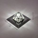 Modern Gemstone Ceiling Light With Crystal Accents And Led Lighting For Corridors Black / White