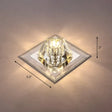 Modern Gemstone Ceiling Light With Crystal Accents And Led Lighting For Corridors Clear / Warm