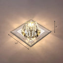 Modern Gemstone Ceiling Light With Crystal Accents And Led Lighting For Corridors Clear / Warm