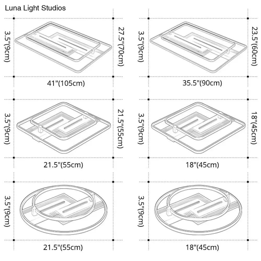 Modern Geometric Flush Mount Ceiling Light For Living Room