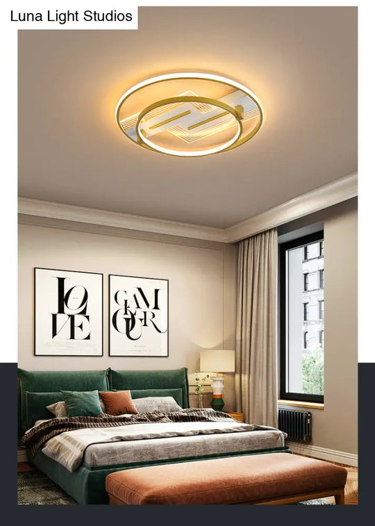 Modern Geometric Flush Mount Ceiling Light For Living Room