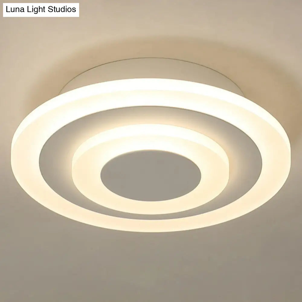 Modern Geometric Flush Mount Led Ceiling Light - Acrylic Corridor Fixture