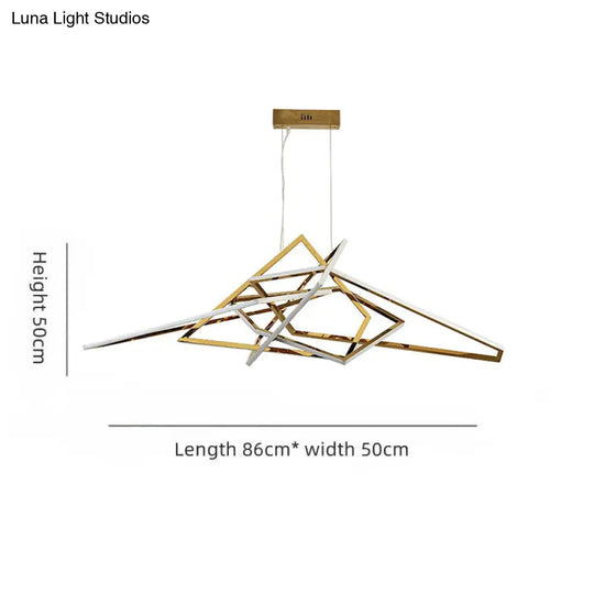 Modern Geometric Gold Led Light Chandelier Chandeliers