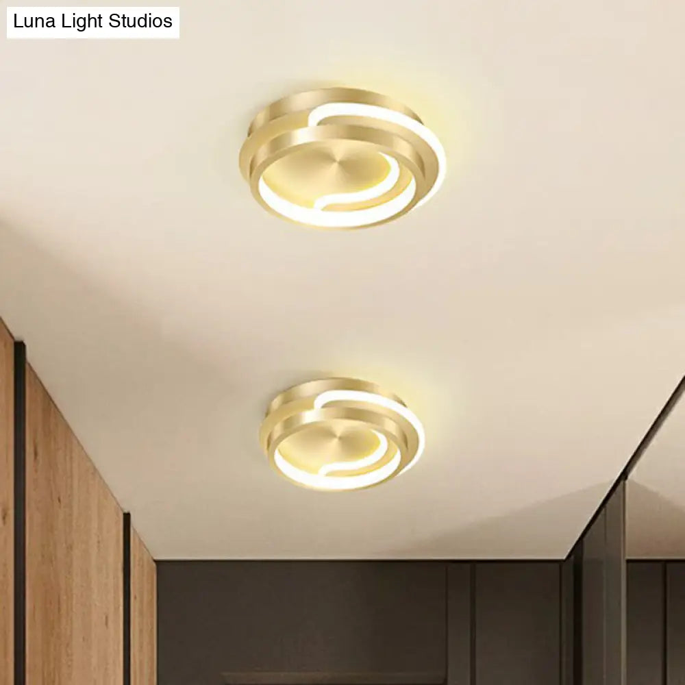 Modern Geometric Led Ceiling Light Fixture For Hallway - Minimalist Acrylic Design