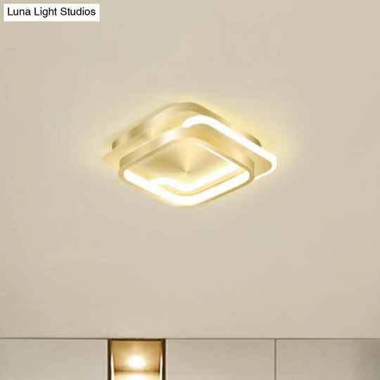 Modern Geometric Led Ceiling Light Fixture For Hallway - Minimalist Acrylic Design