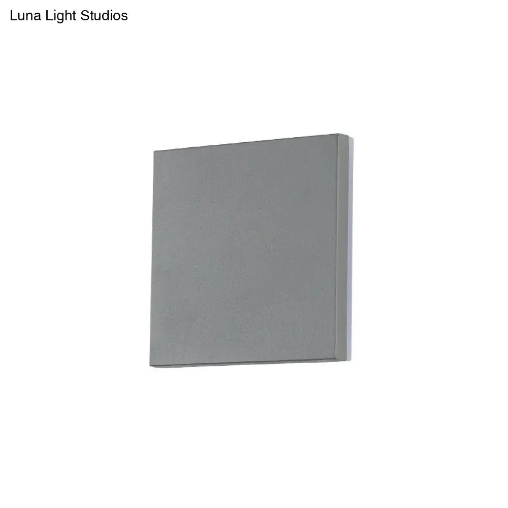 Modern Geometric Led Wall Sconce In Sleek Aluminum - Grey