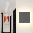 Modern Geometric Led Wall Sconce In Sleek Aluminum - Grey / White Square Plate