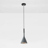 Modern Geometric Resin Hanging Lamp For Bedroom - Stylish Ceiling Lighting With 1 Bulb Grey