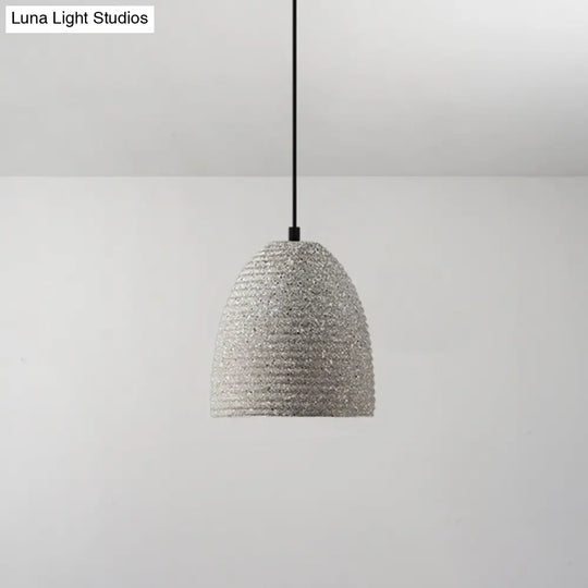 Modern Single Pendant Light With Geometric Shade Ideal For Dining Rooms Grey / Cone