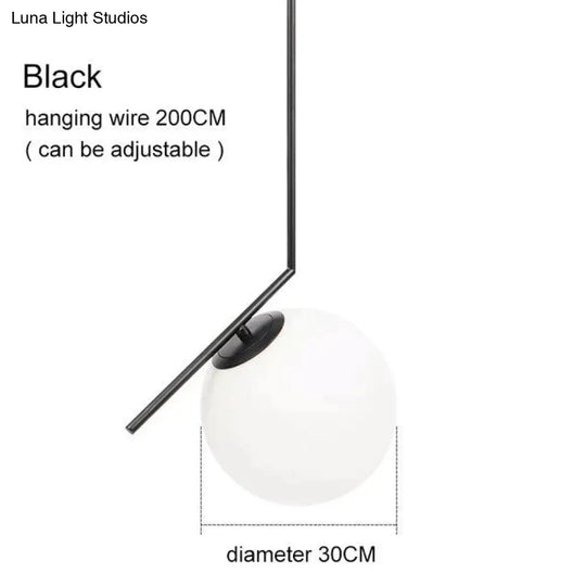 Modern Glass Ball Pendant Lights For Dining Room Indoor Home Kitchen Fixtures Hanging Lamp Bar