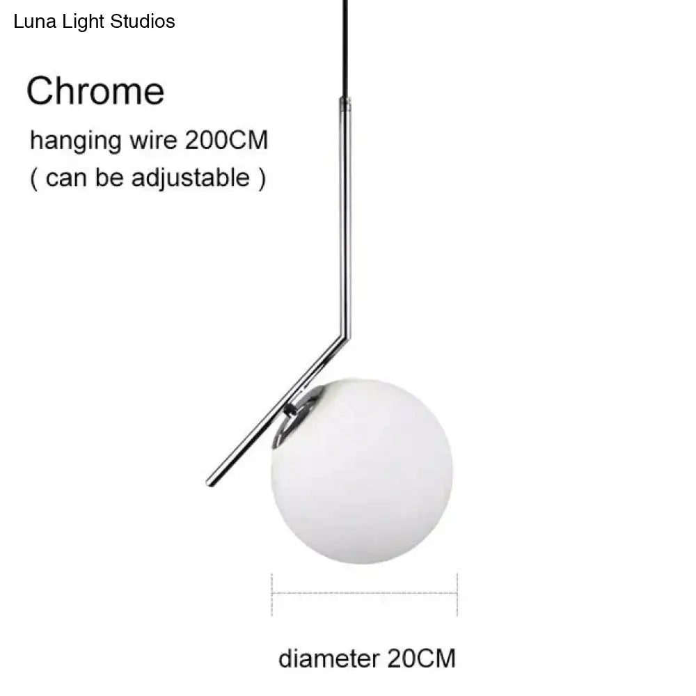 Modern Glass Ball Pendant Lights For Dining Room Indoor Home Kitchen Fixtures Hanging Lamp Bar