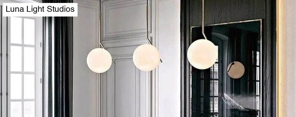 Modern Glass Ball Pendant Lights For Dining Room Indoor Home Kitchen Fixtures Hanging Lamp Bar