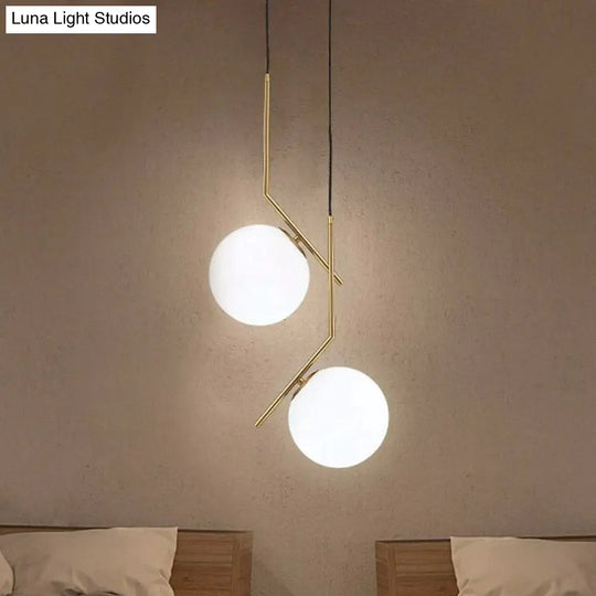 Modern Glass Ball Pendant Lights For Dining Room Indoor Home Kitchen Fixtures Hanging Lamp Bar