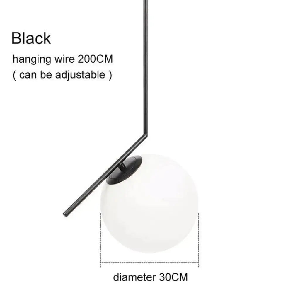 Modern Glass Ball Pendant Lights For Dining Room Indoor Home Kitchen Fixtures Hanging Lamp Bar