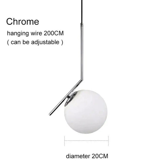 Modern Glass Ball Pendant Lights For Dining Room Indoor Home Kitchen Fixtures Hanging Lamp Bar