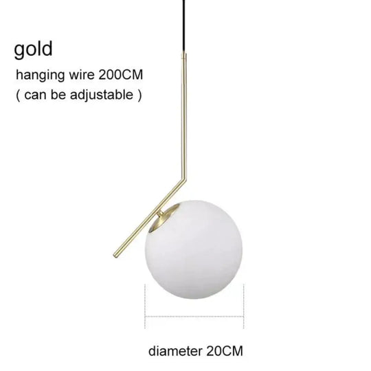 Modern Glass Ball Pendant Lights For Dining Room Indoor Home Kitchen Fixtures Hanging Lamp Bar