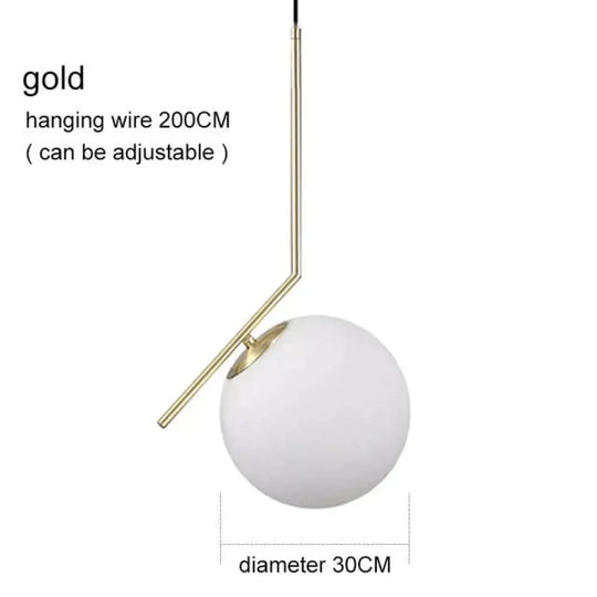 Modern Glass Ball Pendant Lights For Dining Room Indoor Home Kitchen Fixtures Hanging Lamp Bar