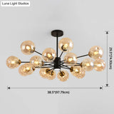 Modern Glass Bubble Chandelier Pendant Lights For Bedrooms