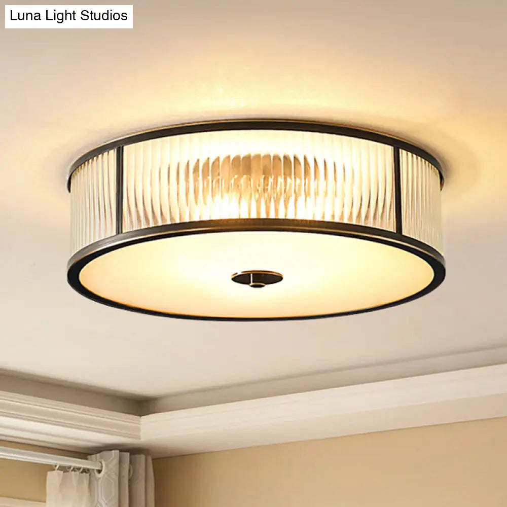 Modern Glass Drum Ceiling Light - Simplicity Style Ideal For Foyers