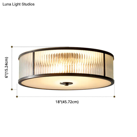 Modern Glass Drum Ceiling Light - Simplicity Style Ideal For Foyers