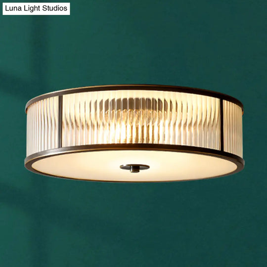 Modern Glass Drum Ceiling Light - Simplicity Style Ideal For Foyers