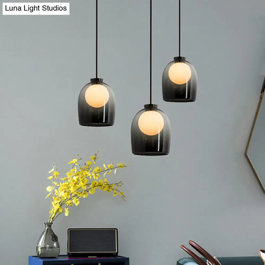 Modern Glass Pendant Lamp For Dining Room Table - Bell Hanging Light Fixture