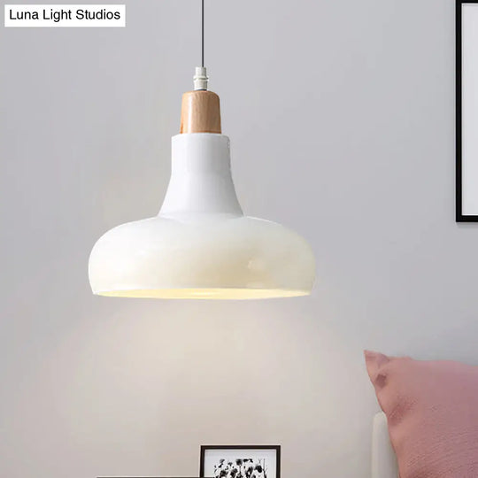 Modern Glass Pendant Lamp With Led Light In White Or Warm Tone - Bowl Cone Saucer Shape