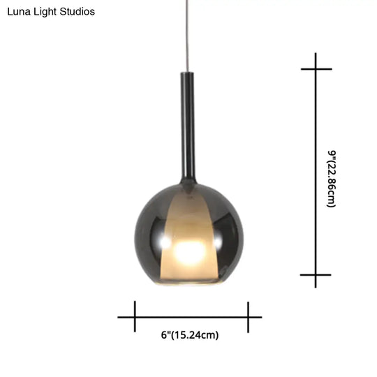 Modern Glass Pendant Lamp With Electroplated Polishing - Perfect For Dining & Bedroom