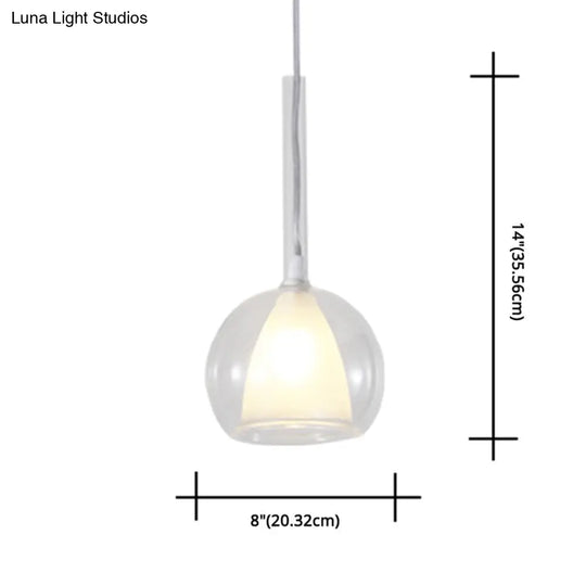 Modern Glass Pendant Lamp With Electroplated Polishing - Perfect For Dining & Bedroom