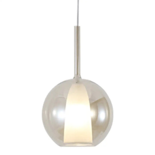 Modern Glass Pendant Lamp With Electroplated Polishing - Perfect For Dining & Bedroom Cognac / 6’