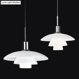 Modern Glass Pendant Light For Restaurants - 1 Flared Design