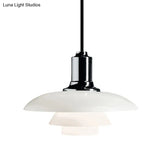 Modern Glass Pendant Light For Restaurants - 1 Flared Design